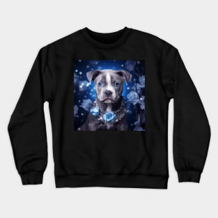 Staffy in Winter Crewneck Sweatshirt